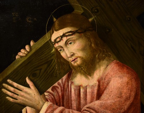 Le Christ portant la croix, Maître lombard fin du XVIe siècle - Romano Ischia